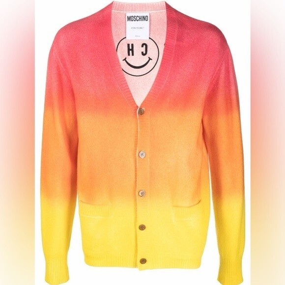 Moschino Couture Ombe effect Cardigan size 50- US L NWT - Picture 1 of 6